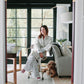 Women's Dahlia Organic Bathrobe - Botanical Whisper