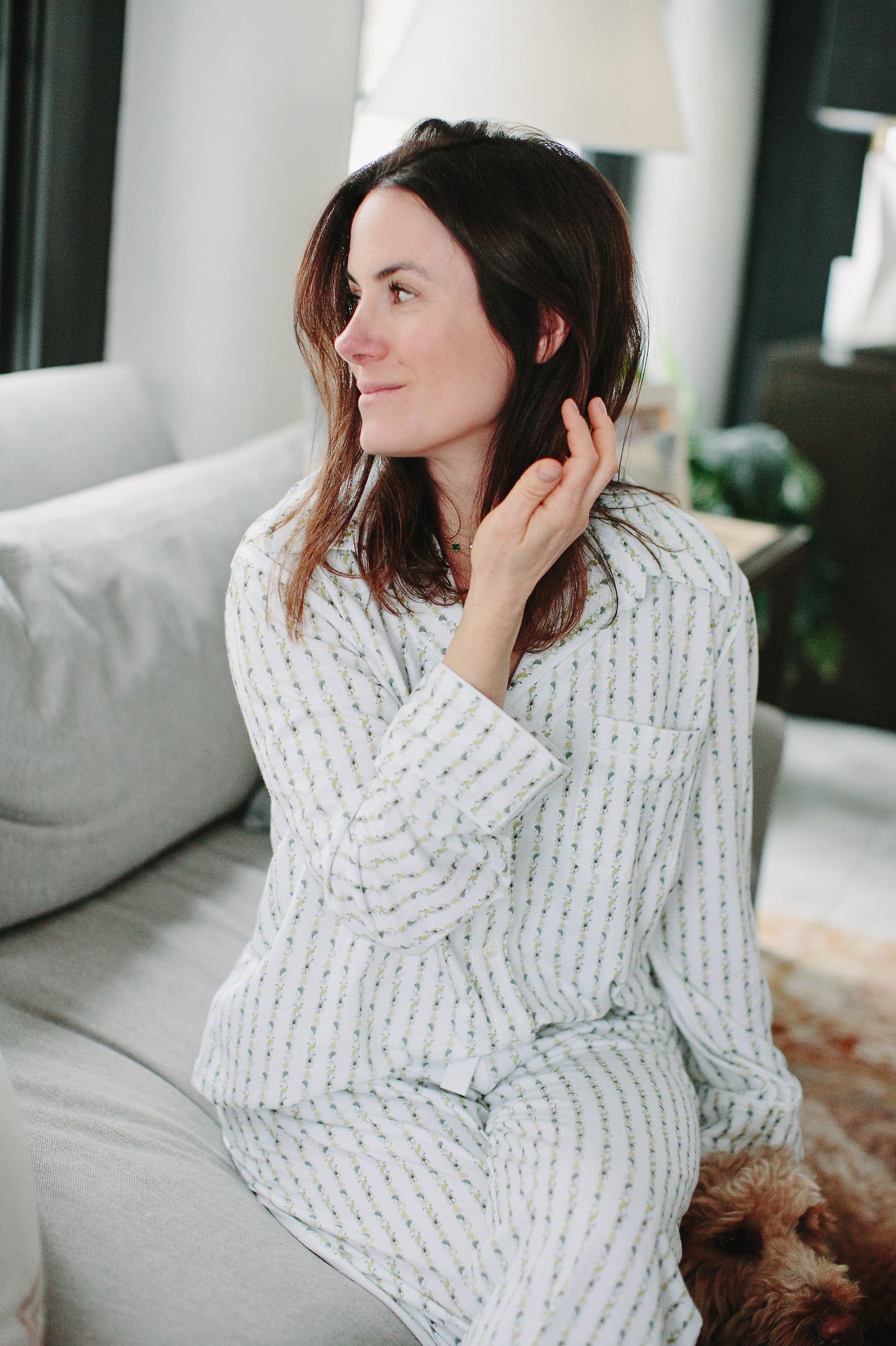 Women's Parker Pajama Set - Fern Stripe