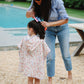 Rosy Coral Reef Swim Poncho