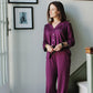 Women's Parker Pajama Set - Aubergine / Olive
