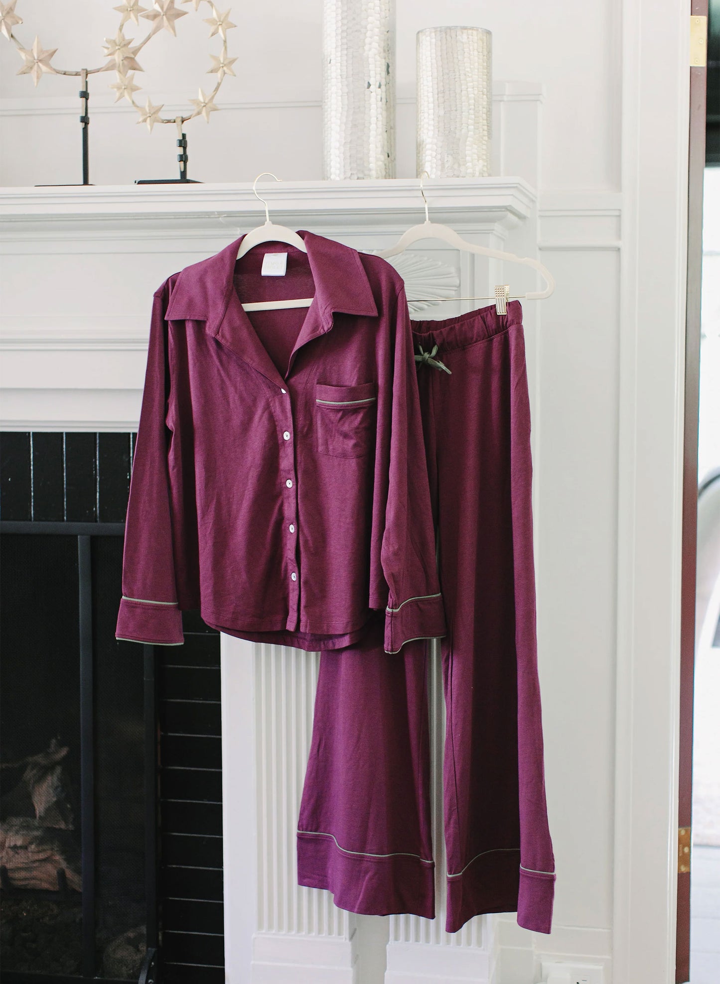 Women's Parker Pajama Set - Aubergine / Olive