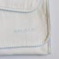 Bib & Burp Cloth Set - Embroidered Blue "Amore"