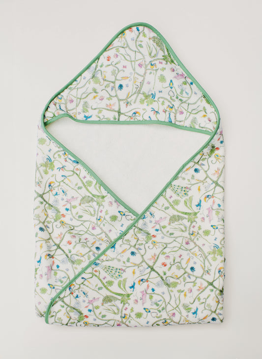Tropical Garden Hooded Bath Towel