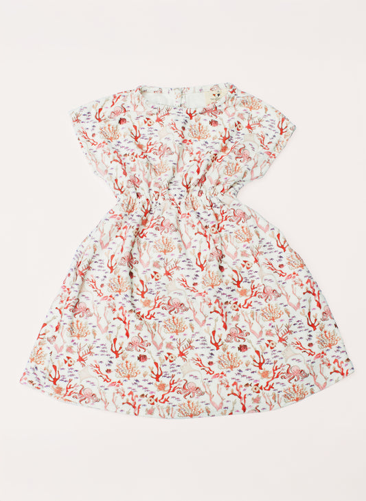 The Delphine Dress - Rosy Coral Reef