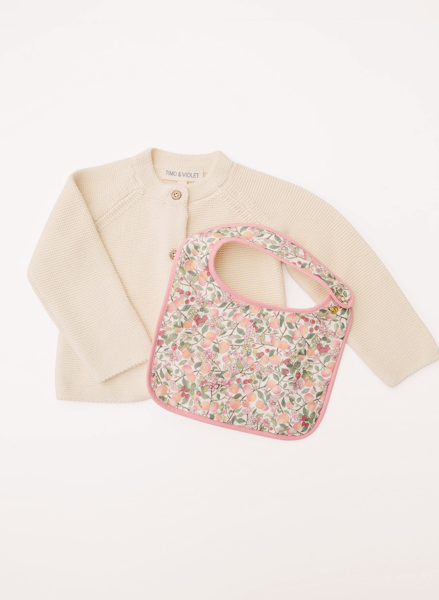 Baby Bib and Cardigan Gift Set