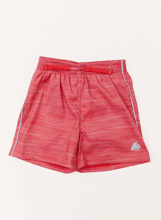 Duck Swim Short - Racing Red Stripe
