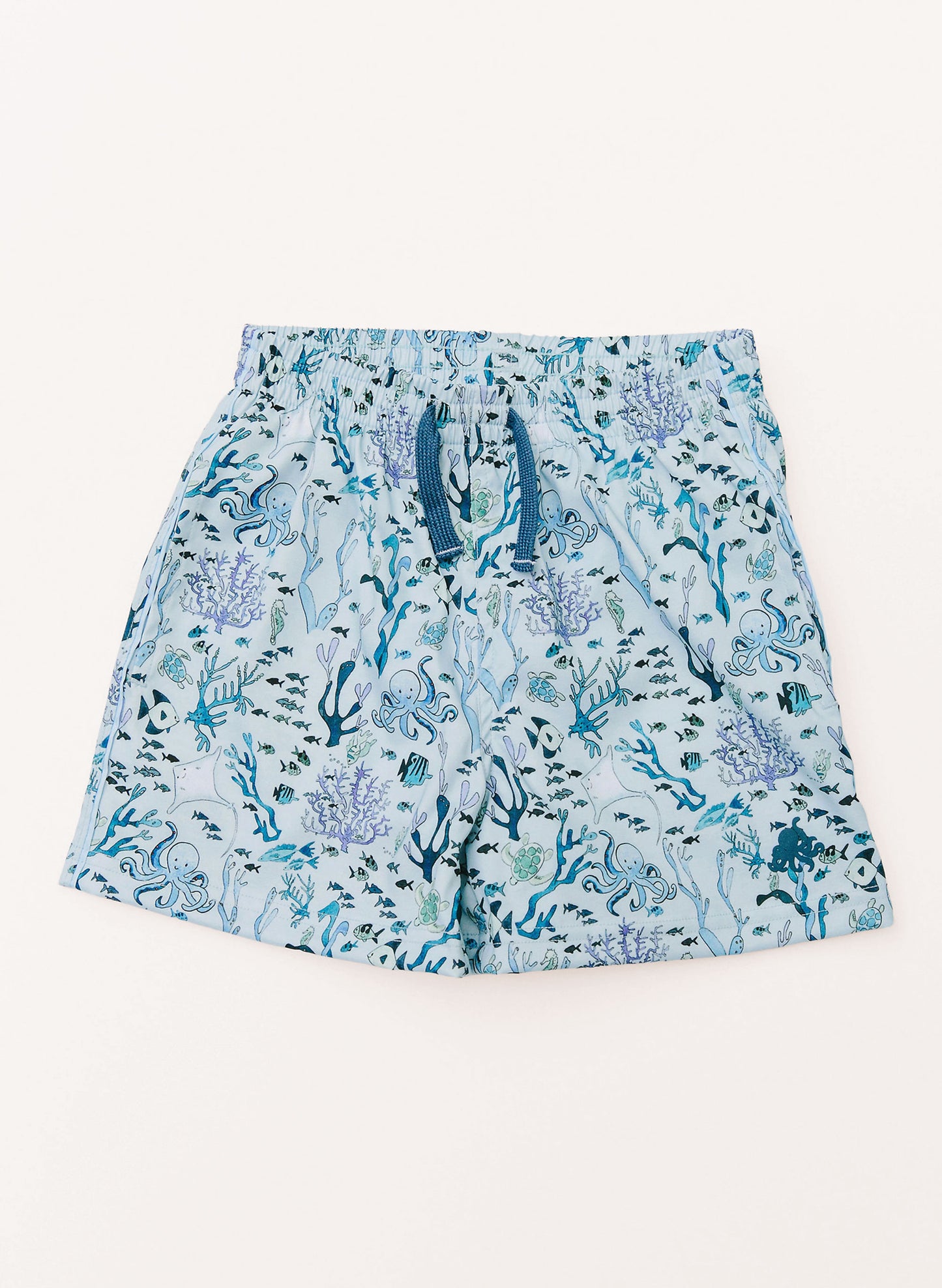 Boys Swim Short - Blue Coral Reef