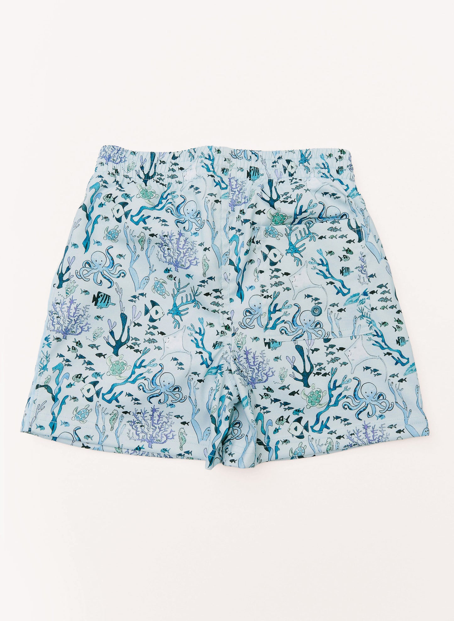 Boys Swim Short - Blue Coral Reef