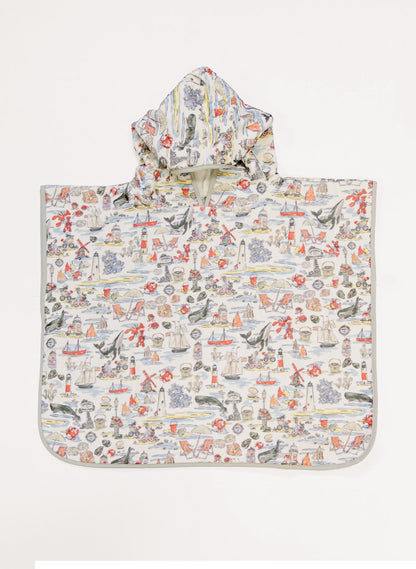 Children's organic cotton swim poncho, Voyager's Lens