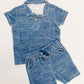 Dax French Terry Polo - Sailor Navy Stripe