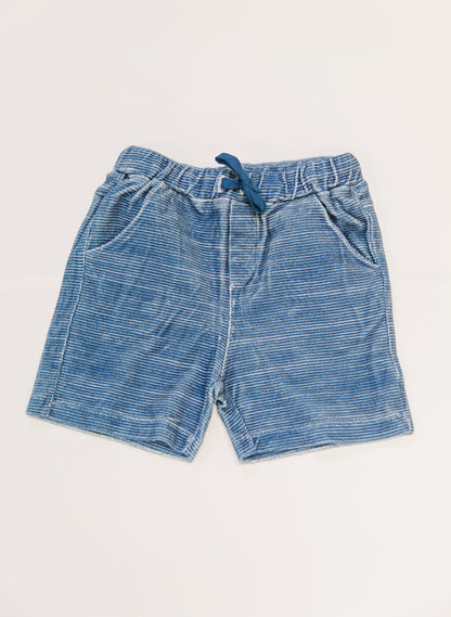 Boys' Dax organic cotton French terry shorts, Sailor Navy Stripe
