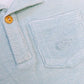 Dax French Terry Polo - Misty Blue Stripe