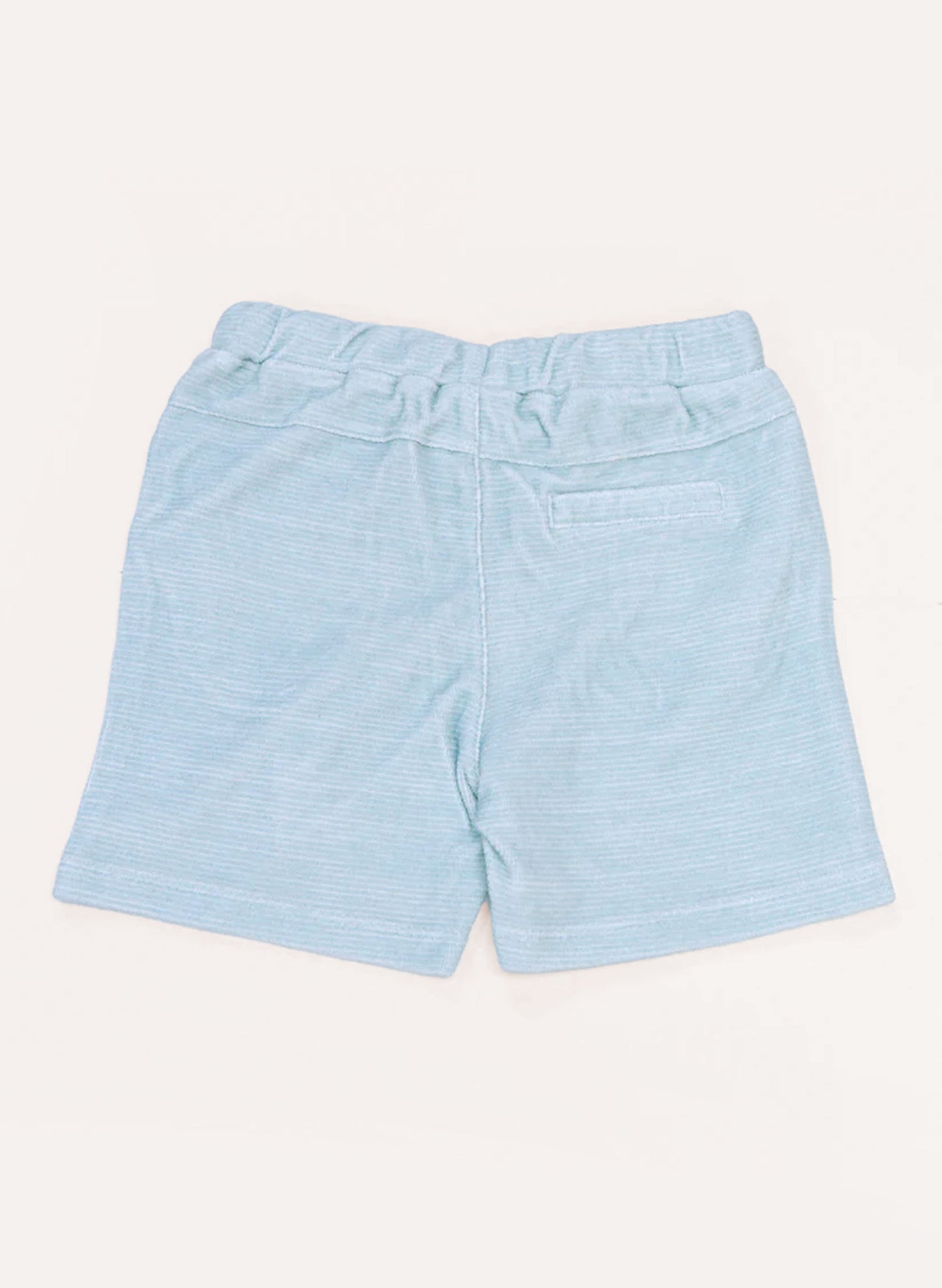Dax French Terry Shorts - Misty Blue Stripe