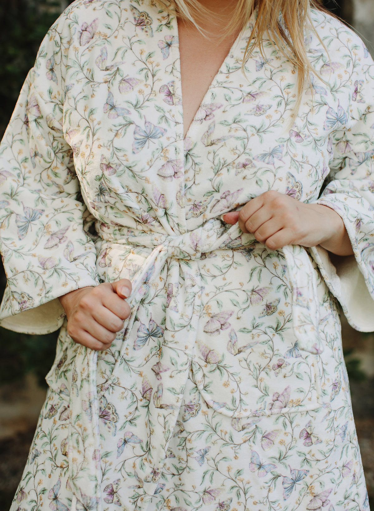 Women's Organic Bathrobe - Botanical Whisper
