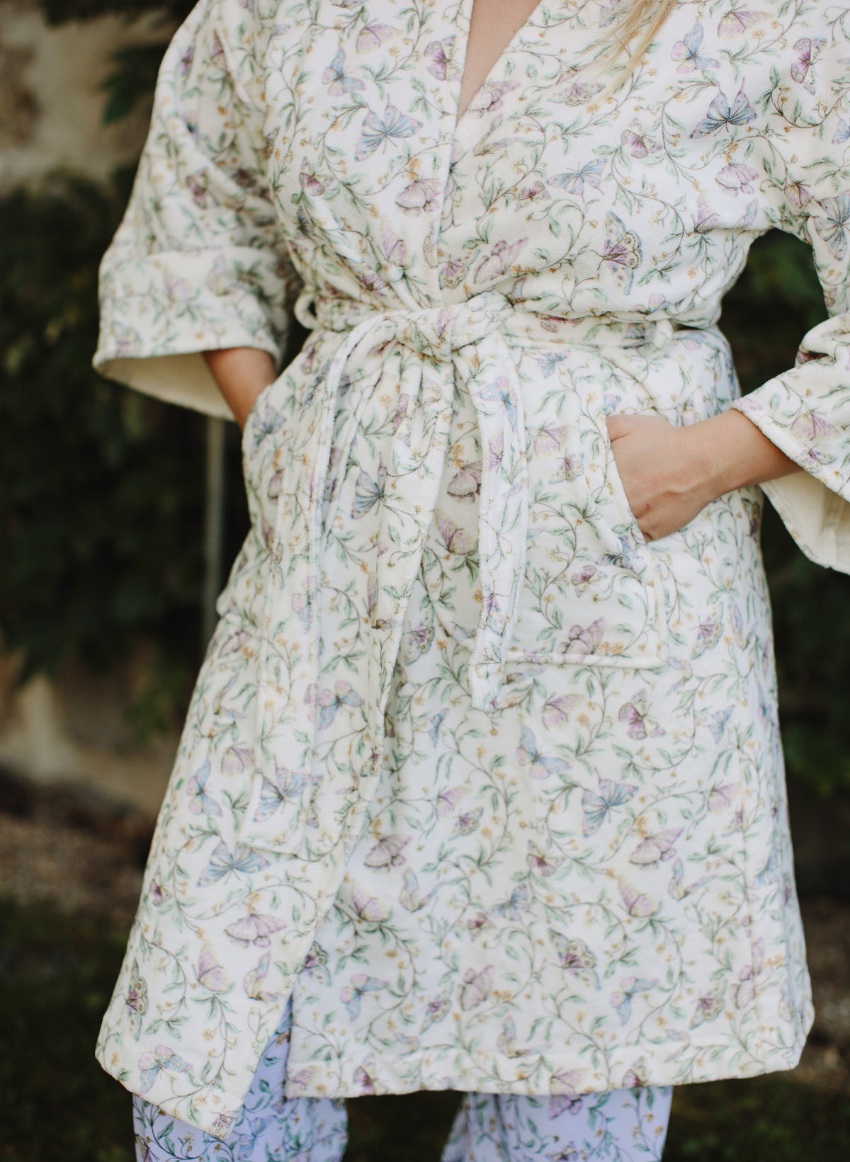 Women's Organic Bathrobe - Botanical Whisper