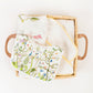 Tropical Chinoiserie Baby Shower Basket Set with Lemon Hooded Towel
