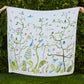 Organic cotton muslin shawl blanket, Tropical Chinoiserie
