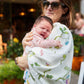 Organic cotton muslin shawl blanket by Timo & Violet