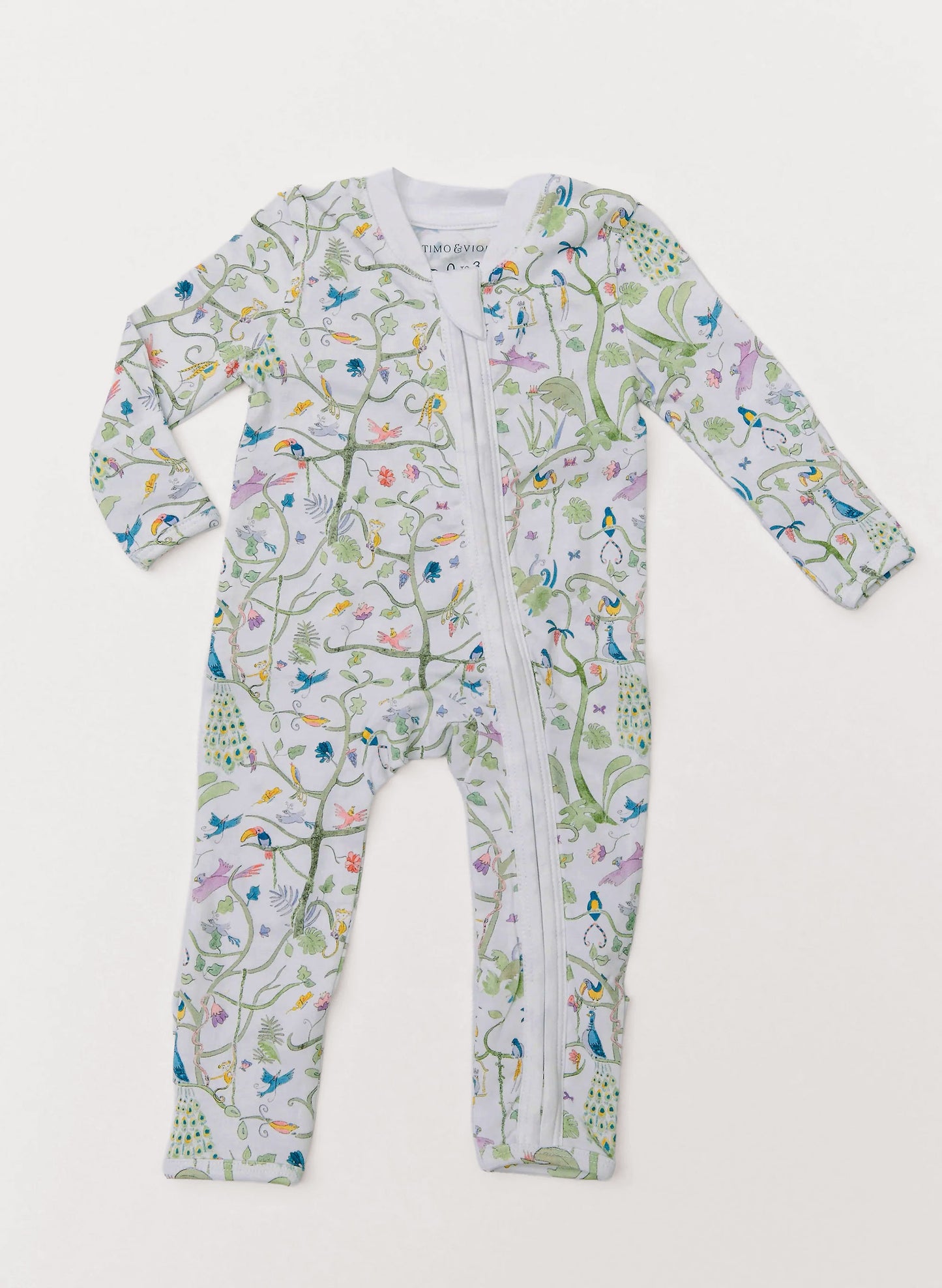 Baby Zippered One-Piece - Tropical Garden