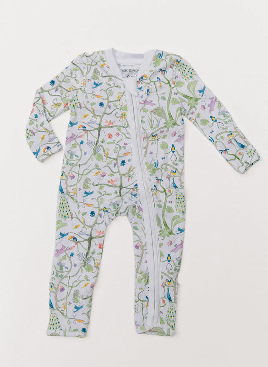 Baby Zippered One-Piece - Tropical Garden