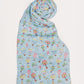 Organic cotton muslin shawl blanket, Up Up & Away