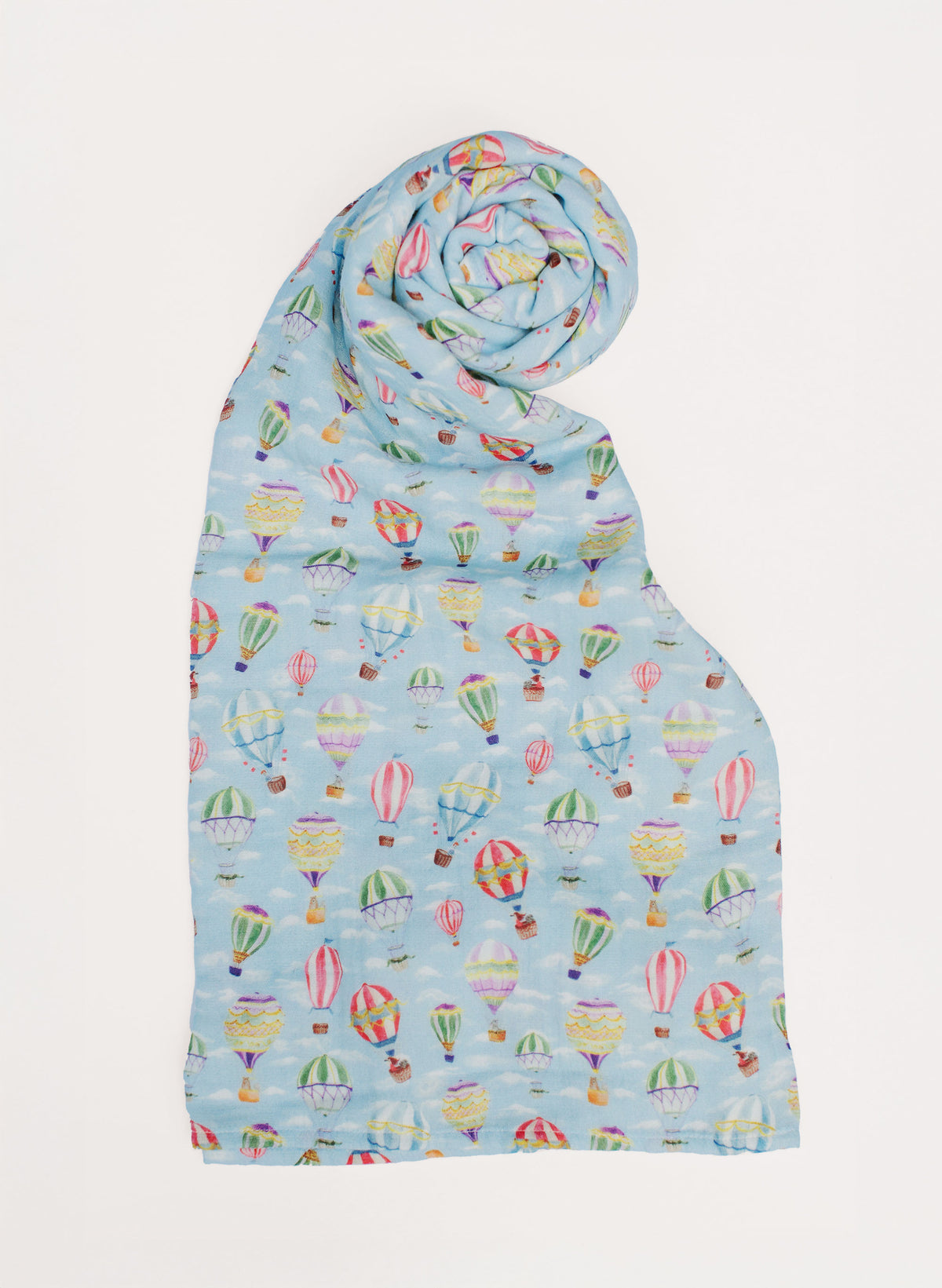 Organic cotton muslin shawl blanket, Up Up & Away