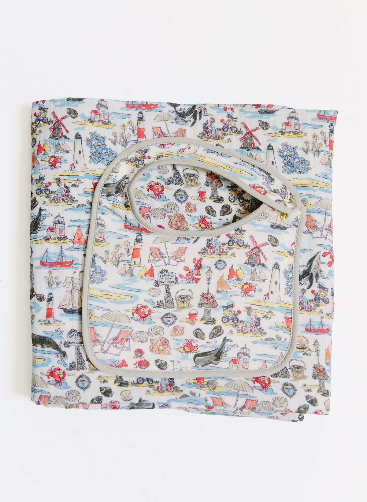 Organic cotton muslin shawl blanket by Timo & Violet