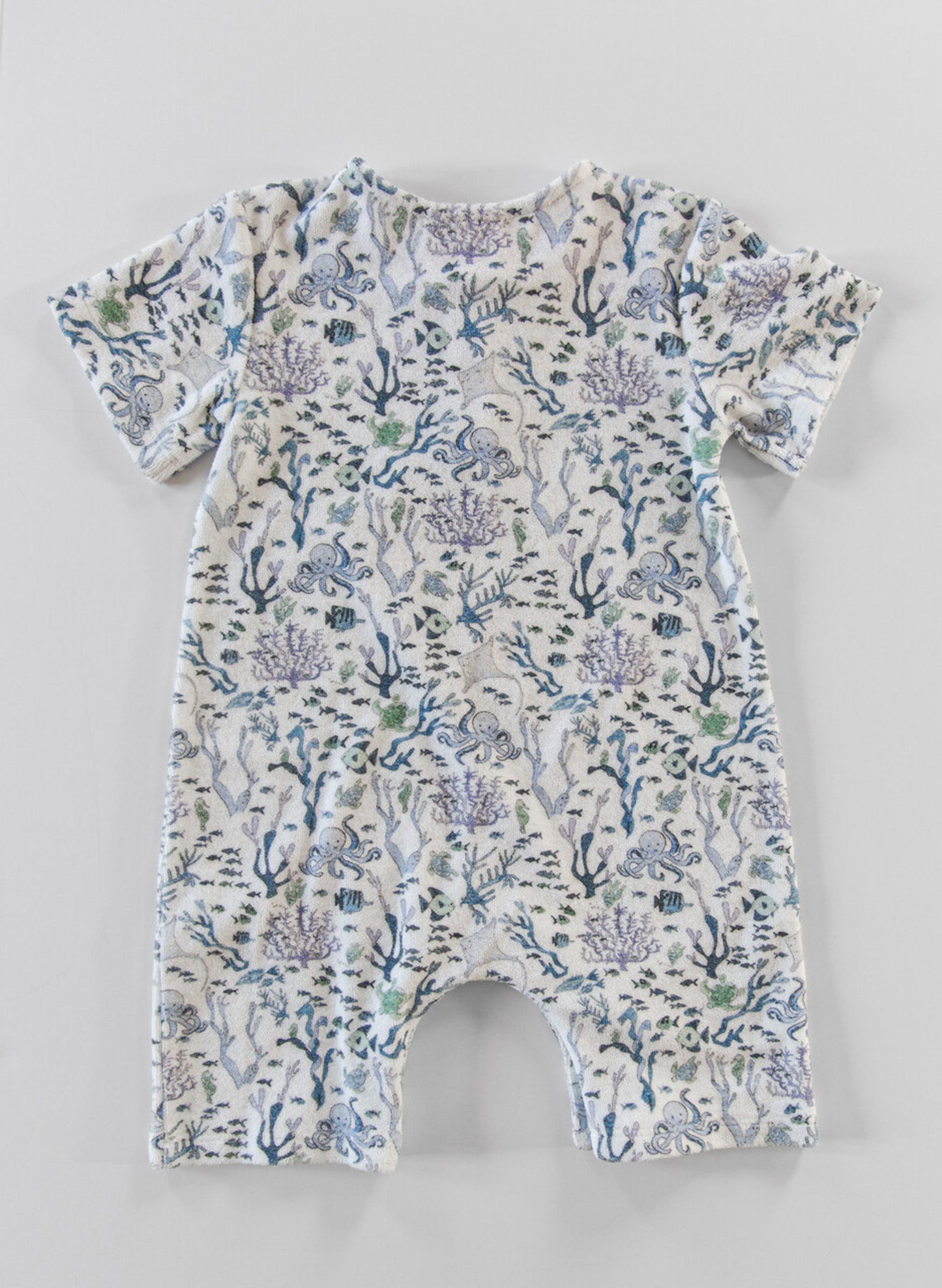 Walker Terry Romper - Coral Reef