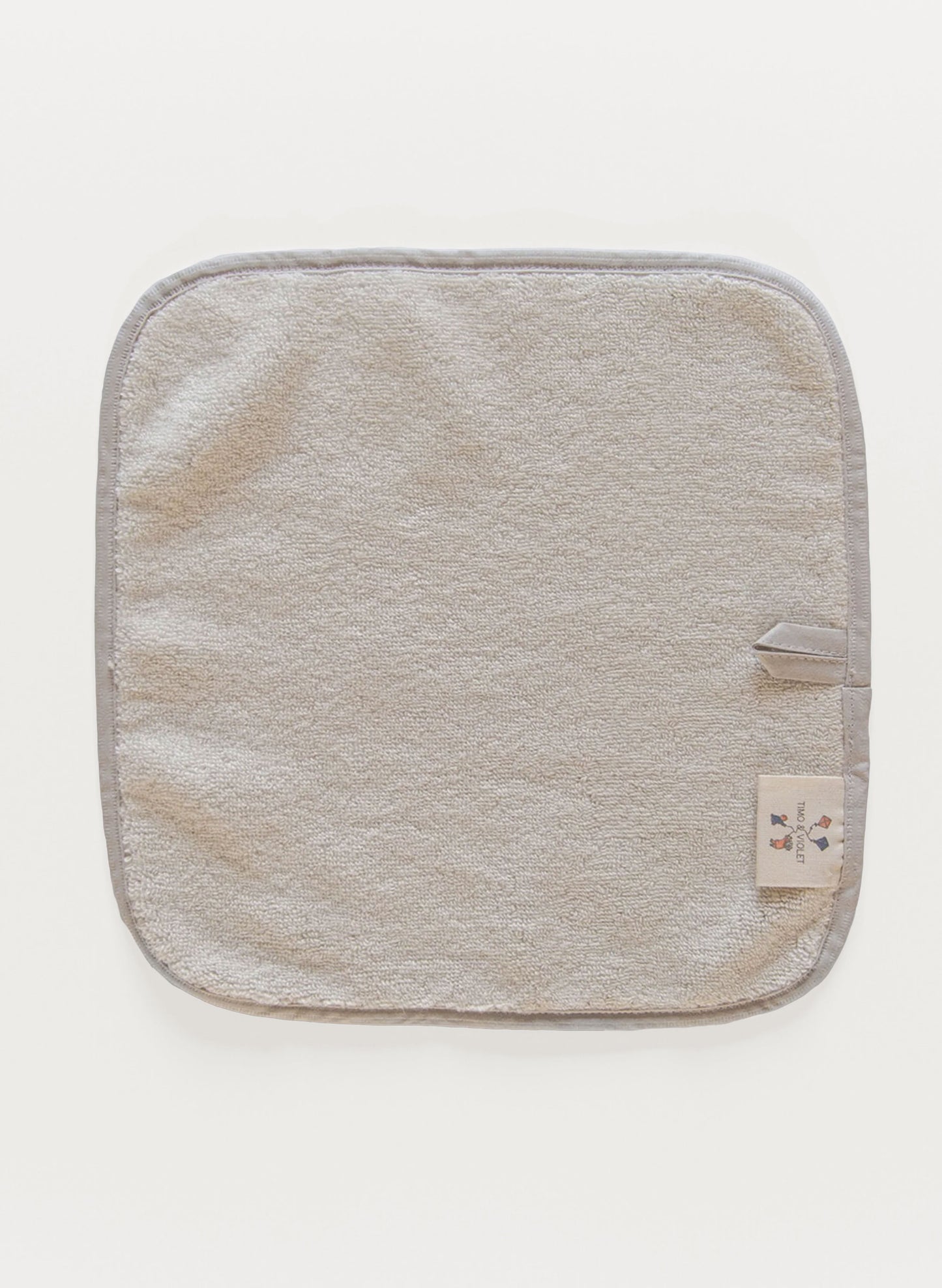 French Terry Bath Towel Collection in White Sand