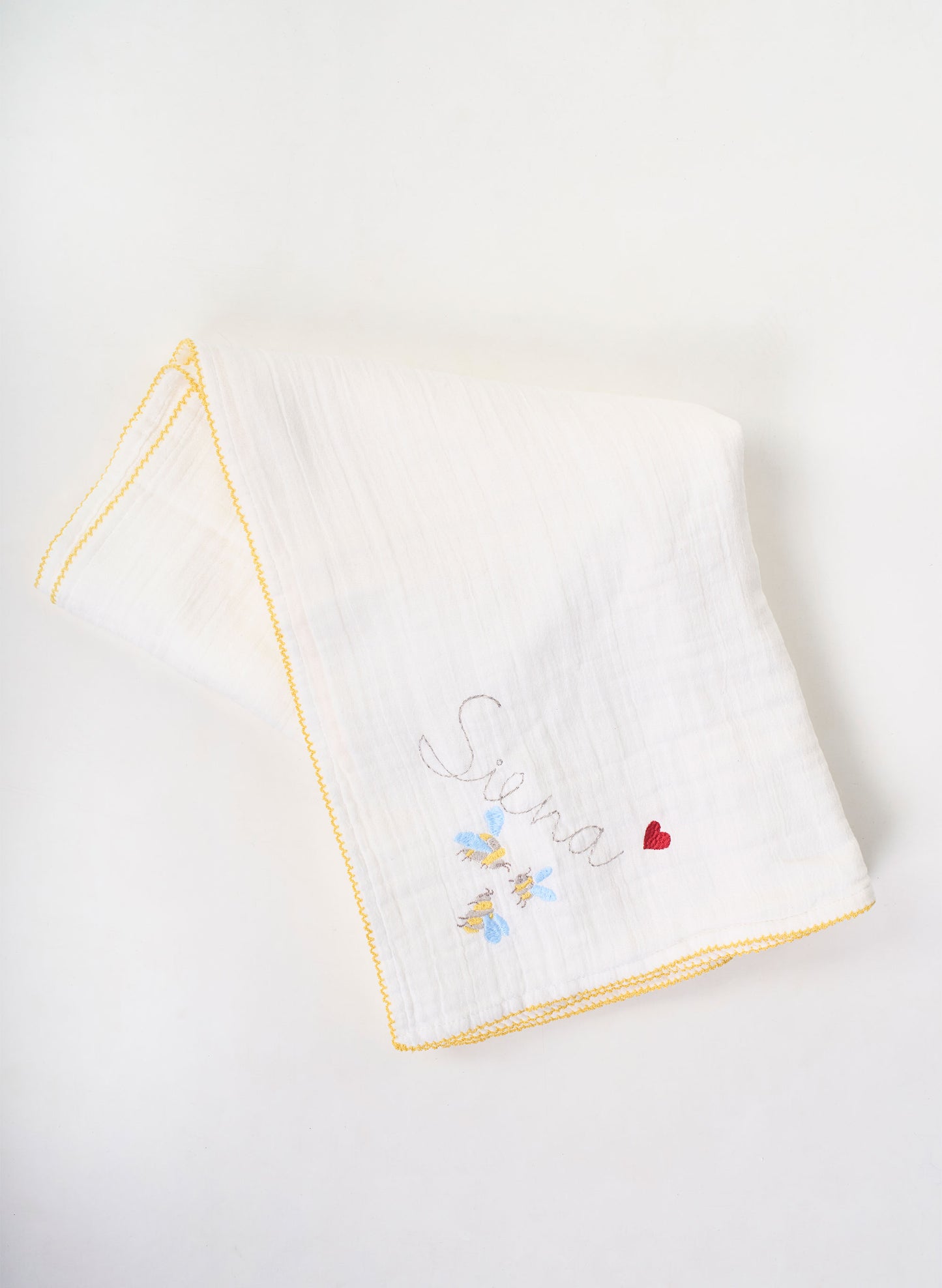 Valentine's Personalized Bumblebee Embroidered Shawl Blanket