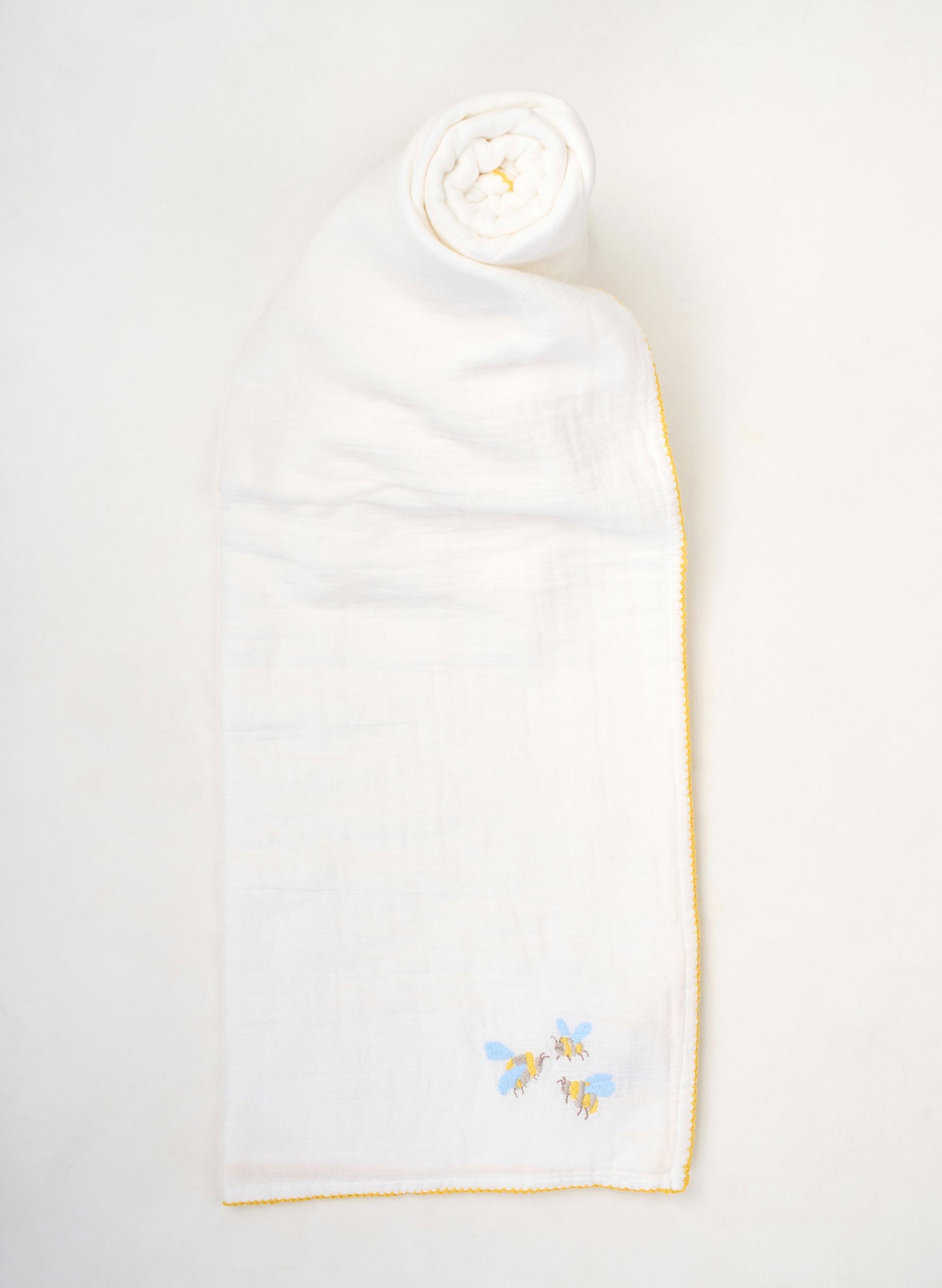 Bumblebee Embroidered Shawl Blanket