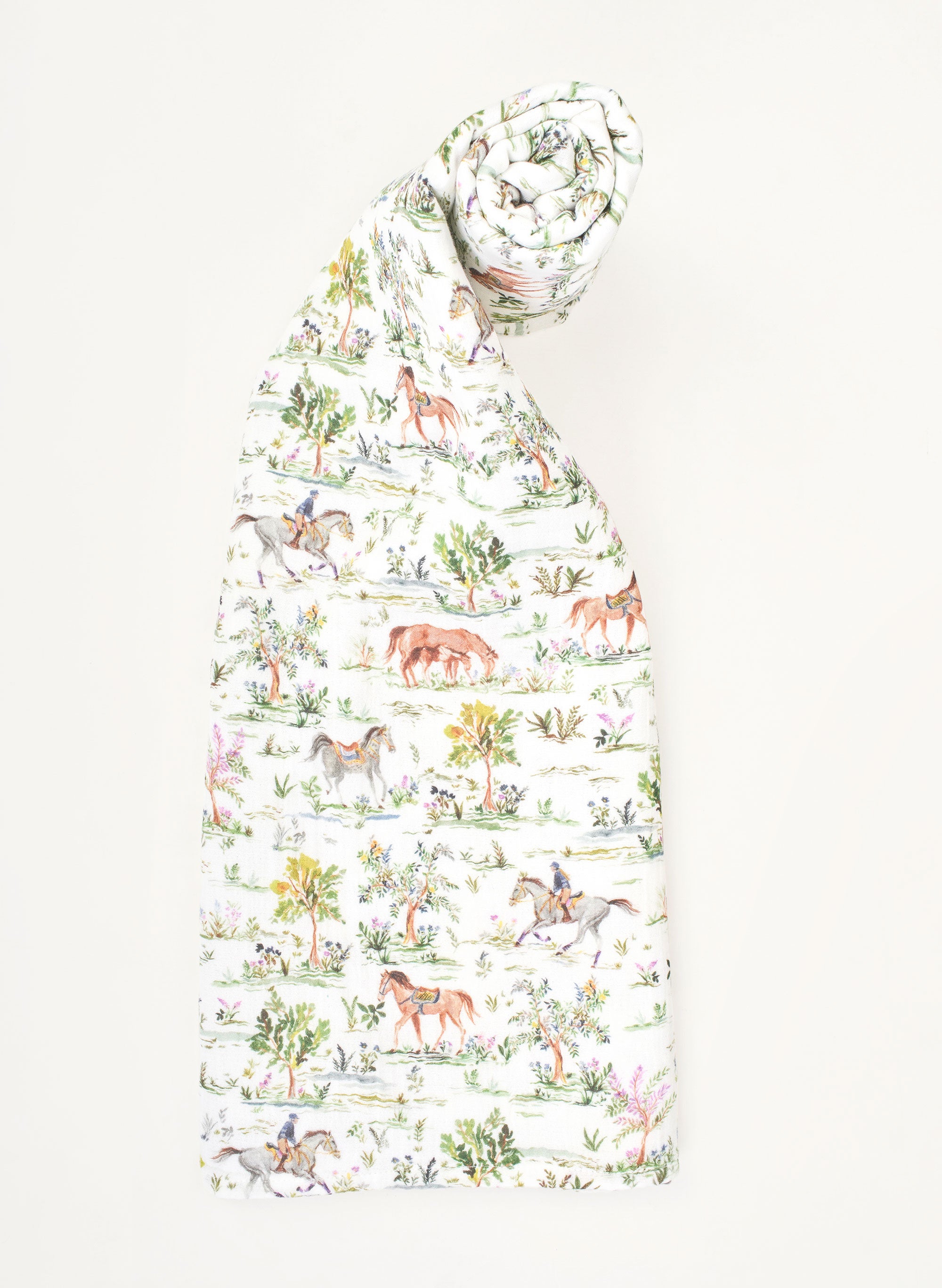 Organic Cotton Shawl Blanket - Hunter Pace Horse