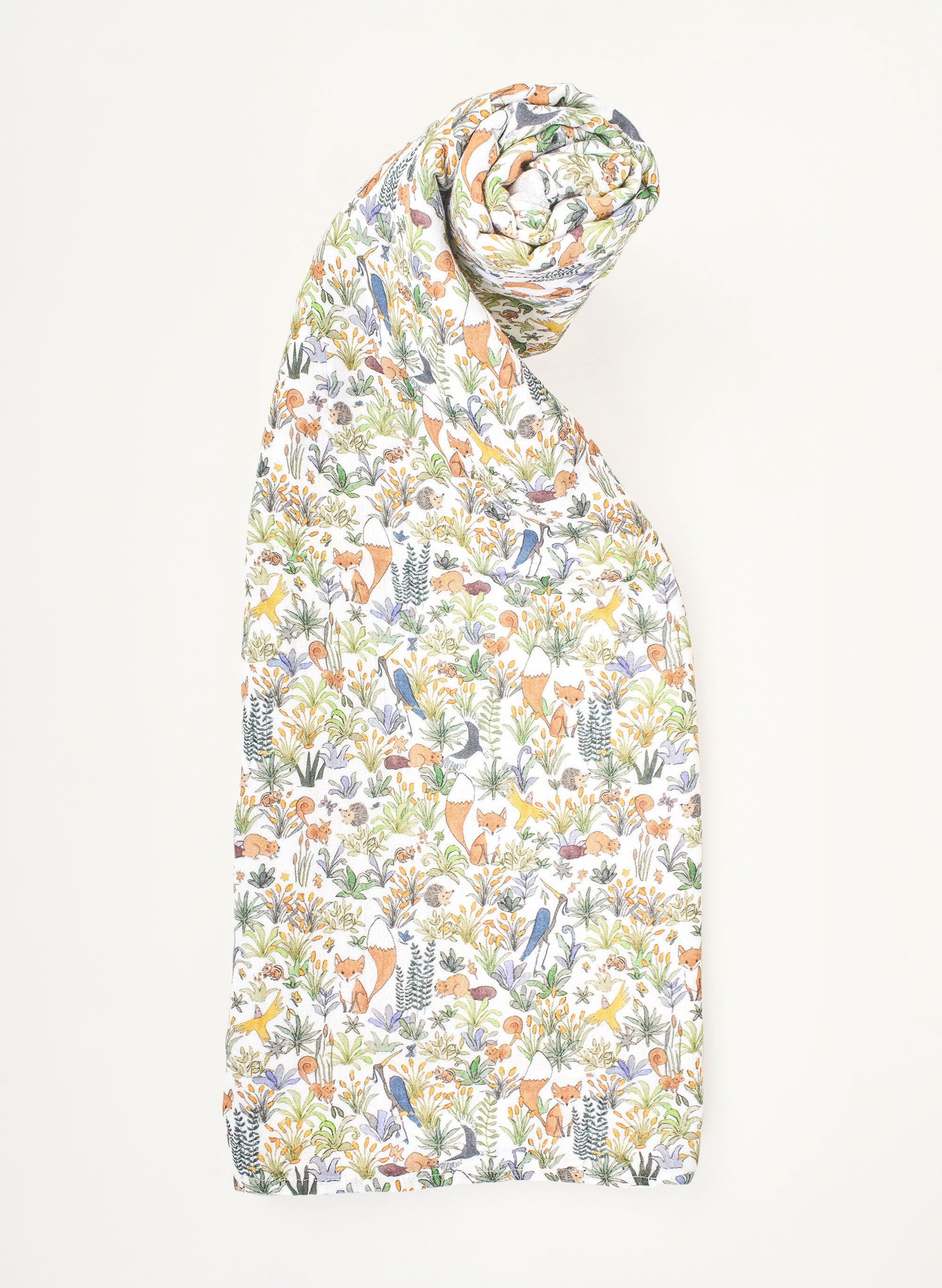 Organic Cotton Shawl Blanket - Foxy Forest