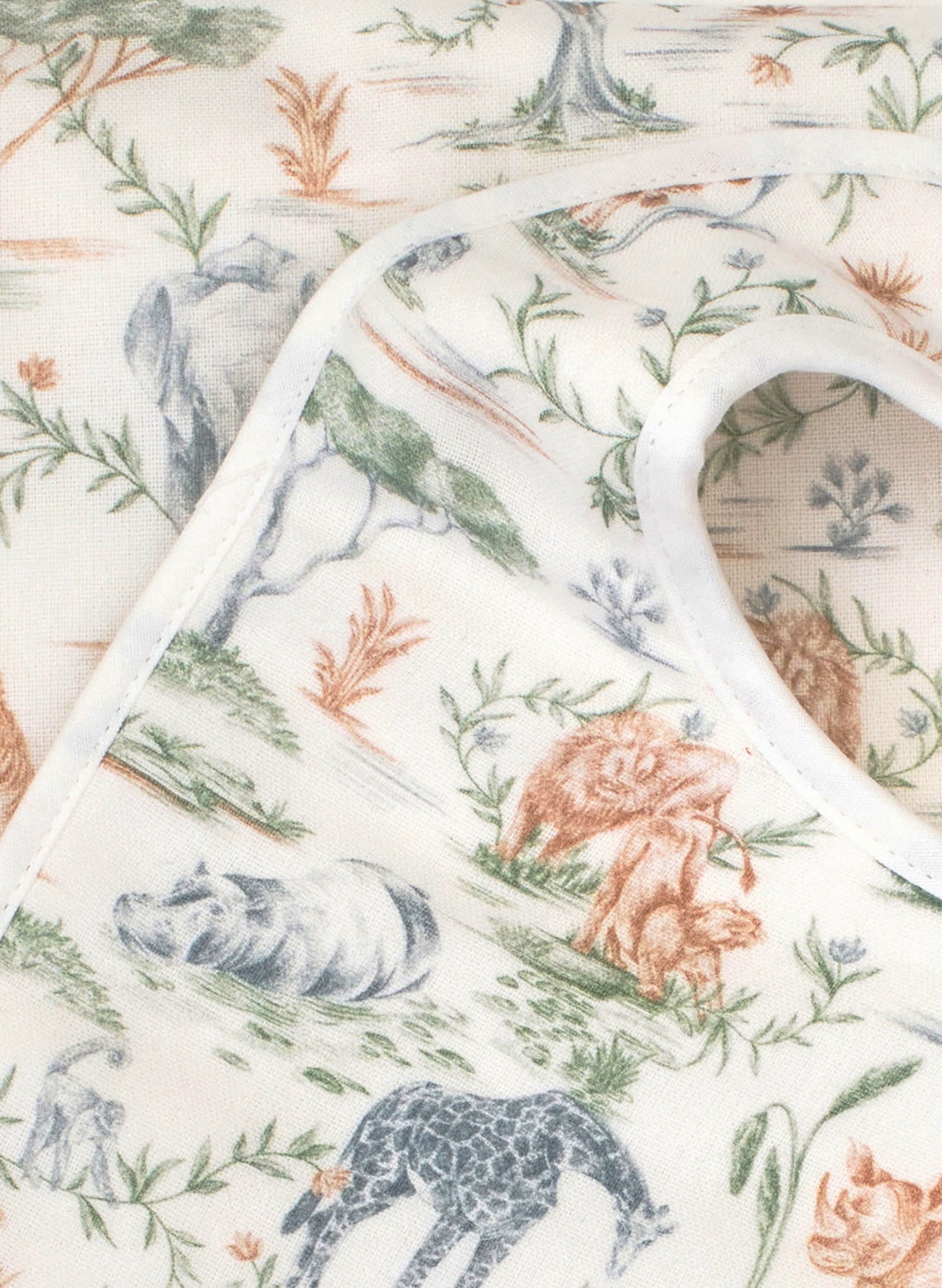 Baby Essentials Bib & Burp Set-Sweet Safari