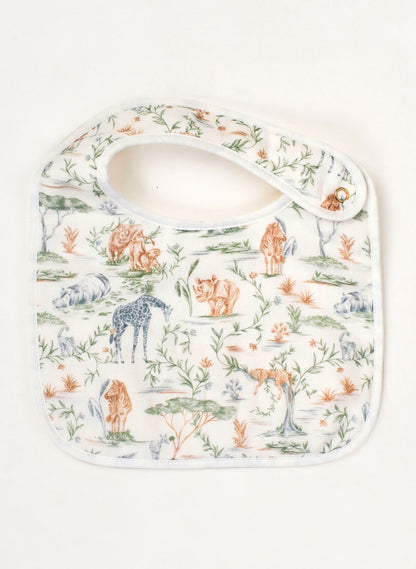 Organic cotton classic baby bib, Sweet Savanna