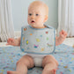 Tummytime Bib & Shawl Blanket Set-Blue Madame Butterfly