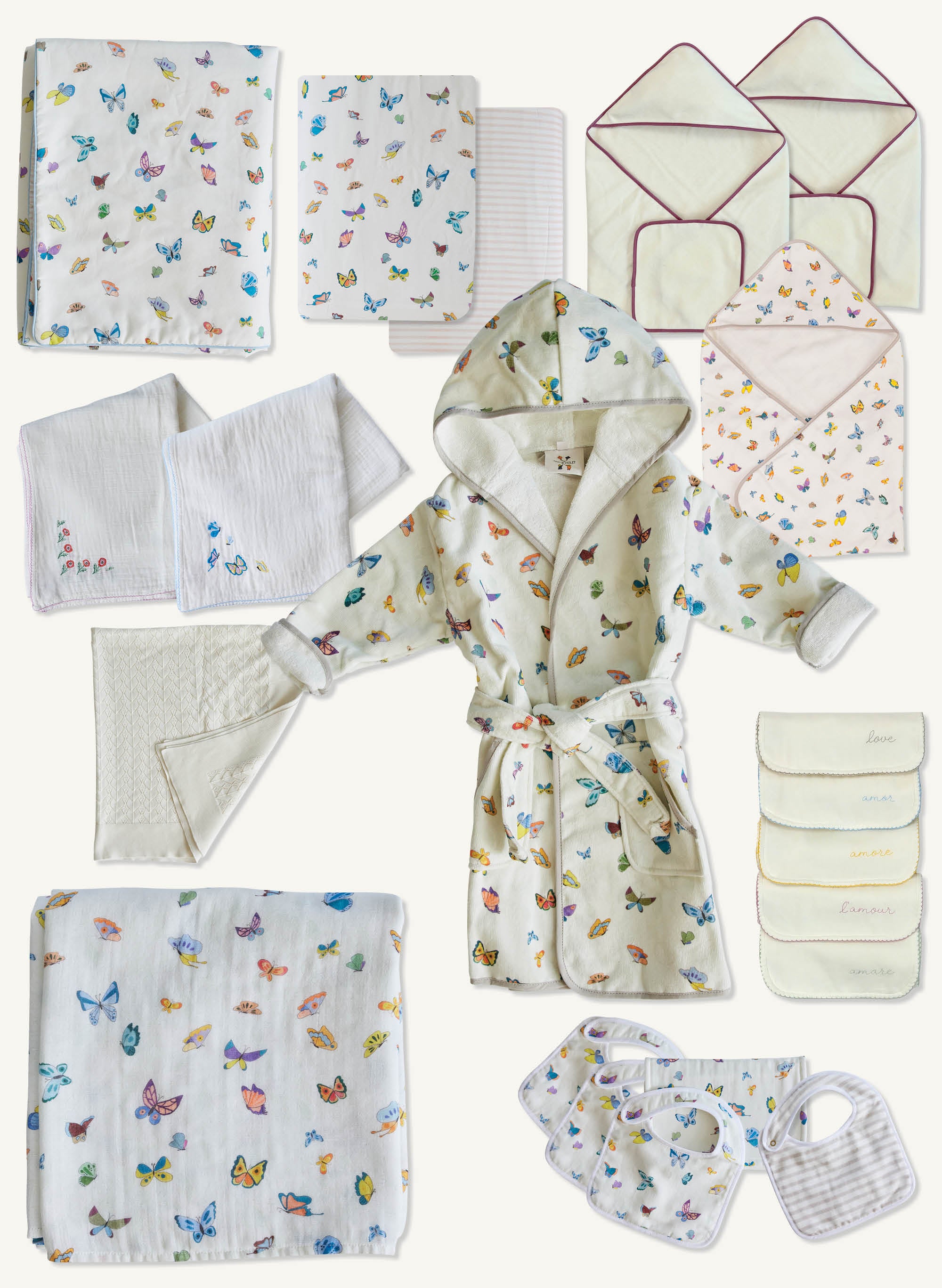 Butterfly Newborn Trousseau - Complete Organic Baby Gift Set