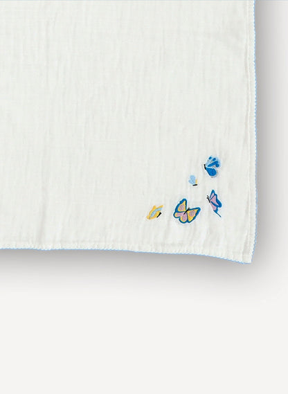 Butterfly Embroidered Shawl Blanket