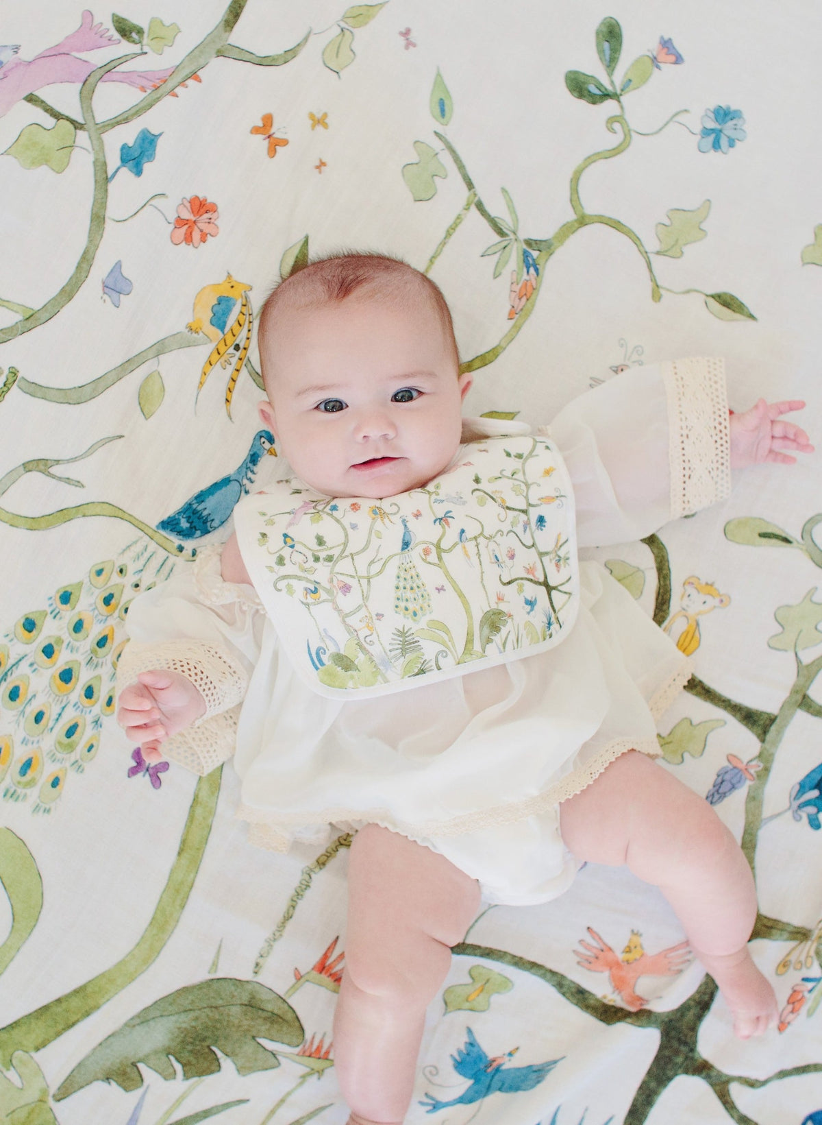 Organic cotton muslin shawl blanket by Timo & Violet